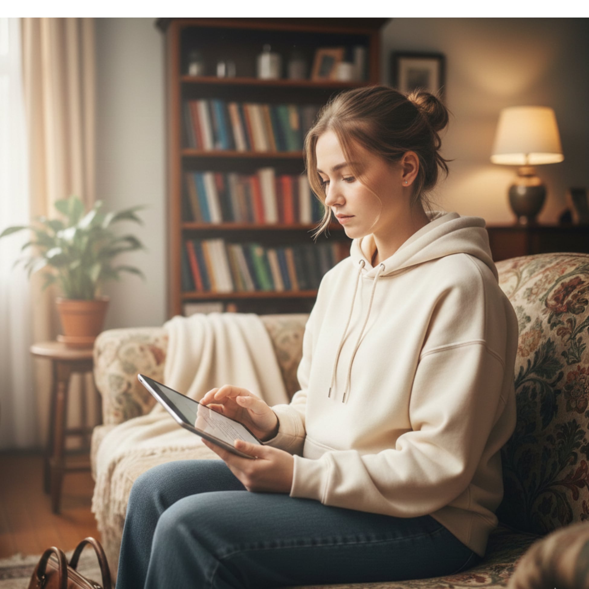 Granddaughter listening to family stories